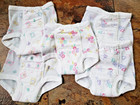 5 Pairs Gerber Cloth Training Pants Padded Girls Size 3t Washable Y2k