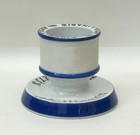 Match Holder Striker Apollinaris Ceramic Advertisement Blue   White Mcm