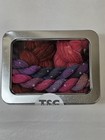 Tsc Yarns Artyarns Jeweled Scallops Shawl Kit In Tin Burnt Red Mix Cashmere