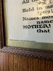 Vintage Mother Home Framed Motto Print Cottage Art Nouveau Poem Wall Art