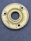 Vintage Antique Door Knob Back Plate Solid Cast Brass Round Escutcheon Rosette
