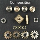 Solid Brass Fidget Spinner Cube Toy Gears Linkage Adults Adhd Focus Stress Edc 
