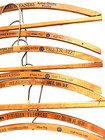  7  Wooden Advertising Clothes Hangers   6 With Phone Numbers   1 Without