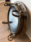 Vintage 16 5    Brass Ship Porthole Nautical Salvage Wall Decor Island Artwork