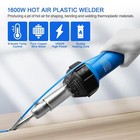 Hot Air Plastic Welder 1600w  Complete Accessories   Nozzles For Plastic Weld   