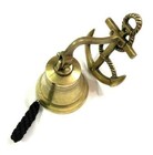 Handmade Antique Brass Wall Hanging Ship Bell Nautical Brass Anchor Door Bell
