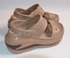 Crocs Mega Platform Crush Sandal Tan   Brown Y2k Sandals   Slides Size 10