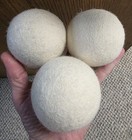 Norwex Fluff   Tumble Dryer Balls- Set Of  3  Hand Spun New Zealand Wool - Used