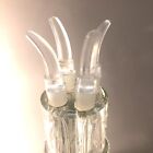 Vintage Mcm French Decanter Four Chamber Cordial Multi Spirits Bottle Barware