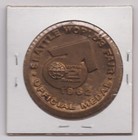 1962 Seattle World s Fair Bronze Medal - Alweg Monorail  Expo Official Token