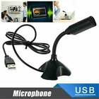 Usb Computer Mini Condenser Microphone Stand Recording Mic For Desktop Pc laptop