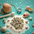 100 Pcs Beige White Natural Cowrie Shells Beads Oval Beach Seashells African For