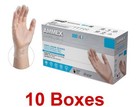 1000  10 Boxes  Ammex L Large Professional Vinyl Exam Gloves Protection Clinical