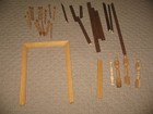 Lot Misc Wood Dollhouse Building Supplies Leftovers Stairs Spindles Trim Reuse