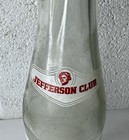 Vintage Jefferson Club Soda Pepsi Cola Acl Clear Glass Bottle Charlottesville Va