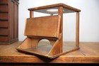 Antique Store Counter Candy Peanut Dispenser Glass Display Case Wood Cabinet Vtg