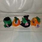 Halloween Puffkins Lot Vintage Tags 1994 Witch Pumpkin Frankenstein Plush 