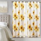 One Sunflower Heavy Suade Silk  Panel Blackout Grommet Window Curtain 54 wx84 l