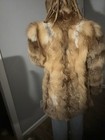 Vintage Real Red Fox Fur Coat Plush Brown Tan Statement Winter Coat Women s