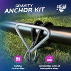 Spacejump Anchor Kit Heavy Duty Trampoline Stakes Ground Screws Tie Down  Silver