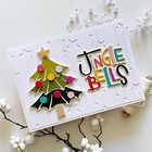 Carbon Steel Christmas Tree And Lights Die For Perfect Card Making - 4 7x3 9 In