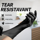 Black Nitrile Disposable Exam Gloves Textured  Powder Free  Latex Free All Sizes