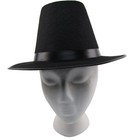 Colonial Pilgrim puritan Tall Black Wide Brim Hat Thanksgiving halloween Costume