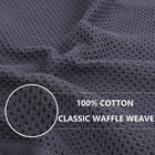 Homaxy 100  Cotton Waffle Weave Kitchen Dish Cloths 6-pack  Dark Grey   12 X 12 