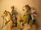 Vintage Hartland Roy Rogers  Rearing Trigger  dale Evans buttermilk 800 Series