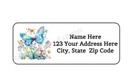 30 Watercolor Butterflies Personalized Return Address Labels 1 In X 2 625 In