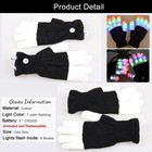 Light Up Led Gloves Finger Mittens Pair Of Glow Rave 6 Modes Flashing Fingertips