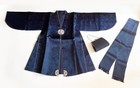 Rare Never Worn Vintage Traditional Korean Hanbok Silk Half Durumagi Coat Set