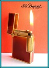 S t  Dupont Lighter - Ligne 2 Gold   Chinese Lacquer  Brown   Caramel - Serviced