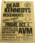 Dead Kennedys Promotional Flyer  american Victorian Museum - October 4  1985 