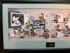 Disney Japan Mickey Mouse Steamboat Sorcerer Bandleader Framed Pin Set 16 Pins