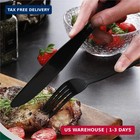 Black Silverware Set  Stainless Steel Flatware Set 30 Pcs For 6  Includes For   