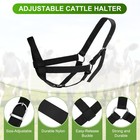 1-pack Adjustable Cattle Cow Halter  18 9 -23 23  With Leading Rope  black 