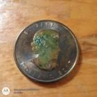 2017 Canadian Maple Leaf  9999 Fine Silver 1 Oz Bullion Coin Toned Backdate  