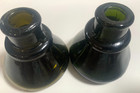 Two Cone Inks  Olive Green   Olive Amber 1890 Ink Bottles