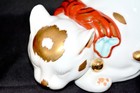 Vintage Japanese Kutani Sleeping Cat Figurine Andrea By Sadek Porcelain  11 25   