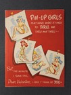 Vintage Nova Laugh Pin-up Girls Witch Valentines Day Card 1950 1960s - Unused