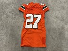 Ryan Mayes Miami Hurricanes Game Used Orange Adidas Football Jersey  27 Acc
