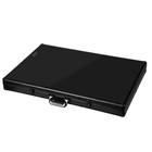 Lockable Aluminum Display Case Acrylic Top Showcase Trade Box Jewelry Coins Card