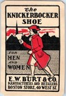 Vtg E w  Burt Co Knickerbocker Shoe Boston Ma Advertising Trade Card Town Crier