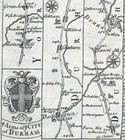 1720 Ogilby Bowen Road Map Durham Darlington Morpeth Newcastle Chester England
