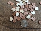 500 Wood Heart Table Confetti Combo Pack Wooden Hearts Mr Mrs Bride Groom Love 