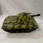 Vintage 1950 s Marx Wind Up Tin Litho Us Army Doughboy Tank  Works Great  