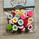 Set Of 2 Flower Button Packs Sewing Crafts 1 2 Inch Colorful Pearl New Sealed