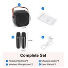 Karaoke Machine For Kids Adults With Bluetooth  Party Lights  2 Wireless Mic    