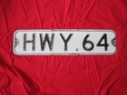 Vintage Retired  hwy 64  24 X 6 Embossed Road street Sign